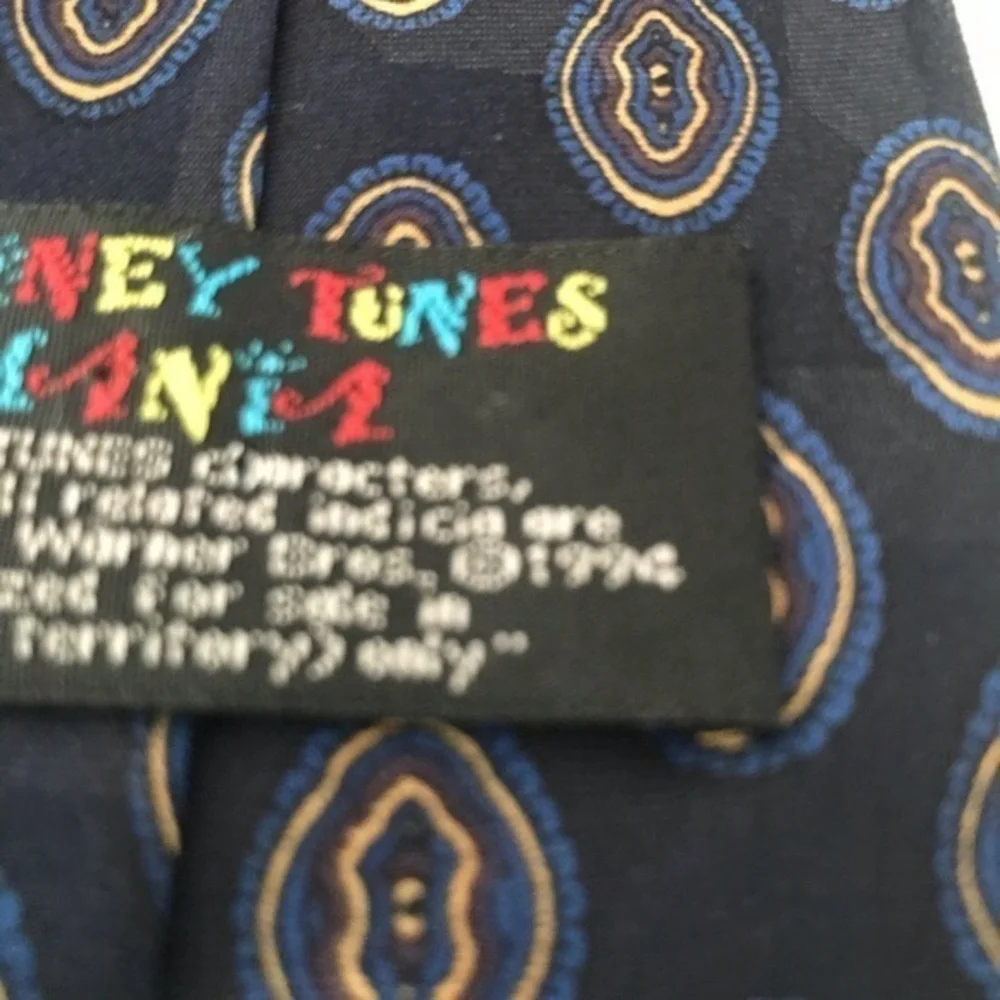 Vintage Looney‎ Tunes Navy Neck Tie EUC
